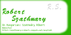 robert szathmary business card