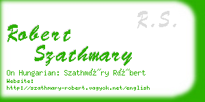 robert szathmary business card
